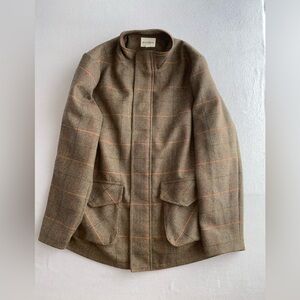 Beotyshow wool mix Women’s Brown chore coat with Relaxed Fit size XL